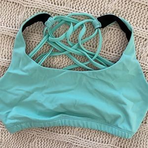 ONZIE turquoise super strappy sports bra